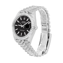 Rolex Datejust 41 Steel Watch Black Index Dial Diamonds Mens Jubilee Band 126300