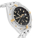Breitling Chronomat Black Dial 39MM Steel & 18K Yellow Gold B13352 Diamond Bezel