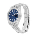 Rolex Datejust 41 126300 Steel Watch Blue Index Dial Diamonds Mens Jubilee Band