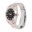 Rolex Datejust 36mm Black Diamond Dial Rose Gold/Stainless Steel 116201