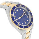 Rolex Submariner 18k Yellow Gold/Steel Blue Dial Mens Watch 16613 Circa 1990