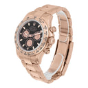 Rolex Cosmograph Daytona 116505-0008 Black Dial Pink Subdials 18K Rose Gold Complete