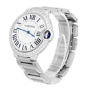 Cartier Ballon Bleu 36mm W69011Z4 36mm Unisex Watch Custom Diamond Bezel