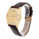 Rolex Day-Date 18238 36mm 18K Yellow Gold Watch Fluted Bezel Champagne Dial