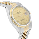 Rolex Datejust 36mm 16233 Two Tone Champagne Roman Dial Jubilee Circa - 1987