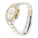 Rolex Daytona 116523 Stainless Steel Yellow Gold White Dial Mens Watch