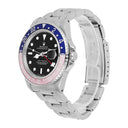 Rolex GMT-Master 40mm PEPSI Black Stainless Steel Watch Blue/Red 16700 Year 1996