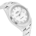 Rolex Datejust 41mm 126334 Fluted Bezel White Roman Dial Oyster Bracelet