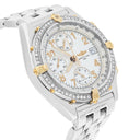 Breitling Chronomat Cream Dial 39MM Steel & 18K Yellow Gold B13050 Diamond Bezel