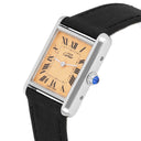 Cartier Tank Must De 2416 Quartz 22mm Silver Swiss Watch New Leather Strap