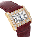 Cartier Tank Divan Mini Yellow Gold Diamond Ladies Watch WA301071 New Strap