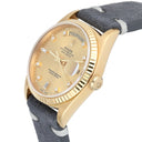 Rolex Day-Date 18238 36mm 18K Yellow Gold Watch Fluted Bezel Champagne Diamond