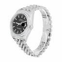 Rolex Datejust 36 Diamond Bezel Black Index Dial Jubilee Band Watch