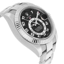 Rolex Sky Dweller 18k White Gold Black Arabic Dial 42mm Watch 326939