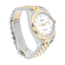 Rolex Datejust 36 Gold & Steel 116233-0149 Watch White Roman Dial Jubilee Watch
