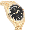 Rolex Day Date 118238-0111 Presidential 36 mm 18K Yellow Gold Black Diamond Dial