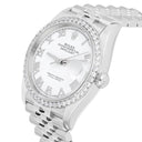 Rolex Datejust 126234 Steel 36mm White Roman Dial Jubilee Bracelet Diamond Bezel