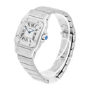 Cartier Santos Galbée Silver Dial Small Steel Ladies Watch W20056D6/1565