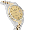 Rolex Datejust 36mm 16013 Two Tone Champagne Linen Dial Jubilee Circa 1986