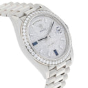 Rolex Day-Date 228349RBR-0036 40mm Diamond Paved Dial President Bracelet 18 kt white gold Watch