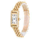 Cartier Tank WB3005K3 18K Yellow Gold Diamond Bezel Quartz Watch