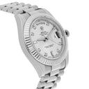 Rolex Day-Date II 218239-0006 41mm White Gold Silver Diamonds Dial - 2010