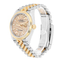 Rolex Datejust 126233-0037 36mm Two-Tone Yellow Gold Fluted Bezel Palm Motif Dial