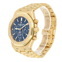 Audemars Piguet Royal Oak 26320ba.oo.1220ba.02 41mm Blue Chronograph Dial Yellow Gold Watch - 2017