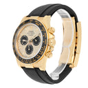 Rolex Cosmograph Daytona 126518LN-0012 "Pikachu" Black Cerachrom Bezel Champagne Index Dial Oysterflex Strap Yellow Gold Watch 2024