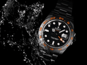 Rolex Explorer II Black PVD/DLC Coated Stainless Steel Watch Orange Numerals Bezel 216570