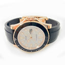 Rolex Yacht-Master 40mm 126655-0005 Rose Gold with Black Rubber Pave Diamond Dial Watch