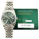 Rolex Datejust Jubilee Bracelet 36mm Stainless Steel Watch 126200-0023 Green Index Dial 2024