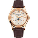 Patek Philippe Complications  Annual Calendar 40mm 5205R-001 Rose Gold With Brown Leather Watch White Dial 2020