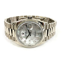 Rolex Day-Date 36 128239-0065 White Gold with White Mother of Pearl Diamond Dial