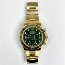Rolex Cosmograph Daytona 40mm 116508 Yellow Gold Watch Green Dial