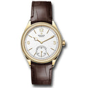 Rolex 52508-0006 Yellow Gold 1908 Watch Domed And Fluted Bezel White Index Arabic Dial Brown Alligator Strap 2024