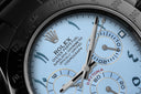 Rolex Oyster Perpetual Cosmograph Daytona Ice Blue Dial Black PVD/DLC Coated Watch 116523