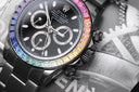 Rolex Cosmograph Daytona Black PVD/DLC Coated Watch with Black Dial and Rainbow Bezel 116523