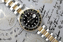 Rolex GMT-Master 16713 Stainless Steel and Yellow Gold Watch with Black Dial Complete