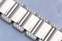 Cartier Tank Francaise Ladies 18k White Gold Watch with Factory Diamonds Pink Dial 2403