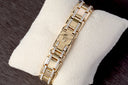 Rolex Lady-Datejust Pearlmaster 80298 Yellow Gold Diamond Watch with Champagne Diamond Dial