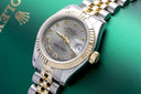 Rolex Lady-Datejust 179173 26mm Steel & Yellow Gold Watch Grey Roman Dial Jubilee