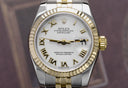 Rolex Lady-Datejust 179173 26mm Steel & Yellow Gold Watch White Roman Dial Jubilee Band
