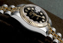Rolex Lady-Datejust 179173 26mm Steel & Yellow Gold Watch Factory Black Diamond Dial Jubilee Band