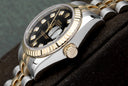 Rolex Lady-Datejust 179173 26mm Steel & Yellow Gold Watch Factory Black Diamond Dial Jubilee Band
