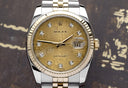 Rolex Datejust 36mm 116233-0155 Jubilee Stainless Steel & Yellow Gold Watch Champagne Jubilee Diamond Dial