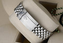 Unworn Rolex Datejust 126234-0017 Stainless Steel and White Gold Watch with Blue Index Dial Jubilee