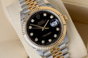 Rolex Datejust 126333-0006 Stainless Steel Yellow Gold with Black Diamond Dial Watch