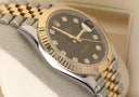Rolex Datejust 126333-0006 Stainless Steel Yellow Gold with Black Diamond Dial Watch