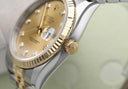 Rolex Datejust 36mm Jubilee 116233-0150 Stainless Steel & Yellow Gold Watch Champagne Diamond Dial